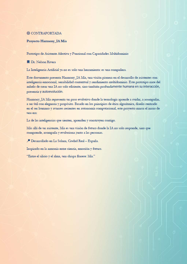 Sinopsis del proyecto Harmony IA Lía